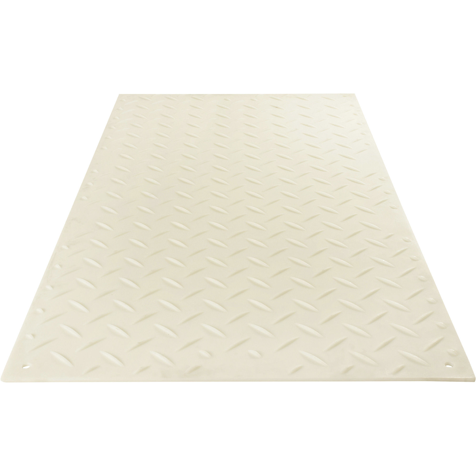 Checkers Ground Protection Mat Pack, 12-Pc. Set, Clear, 8ft.L x 4ft.W, Diamond Plate/Pedestrian Plate Tread Design, Model# CVCP4